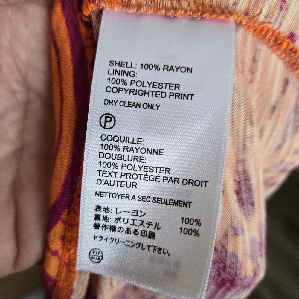 Tommy Bahama Floral Orange and Pink Maxi Dress - Picture 7 of 7